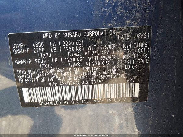 2022 SUBARU OUTBACK Base