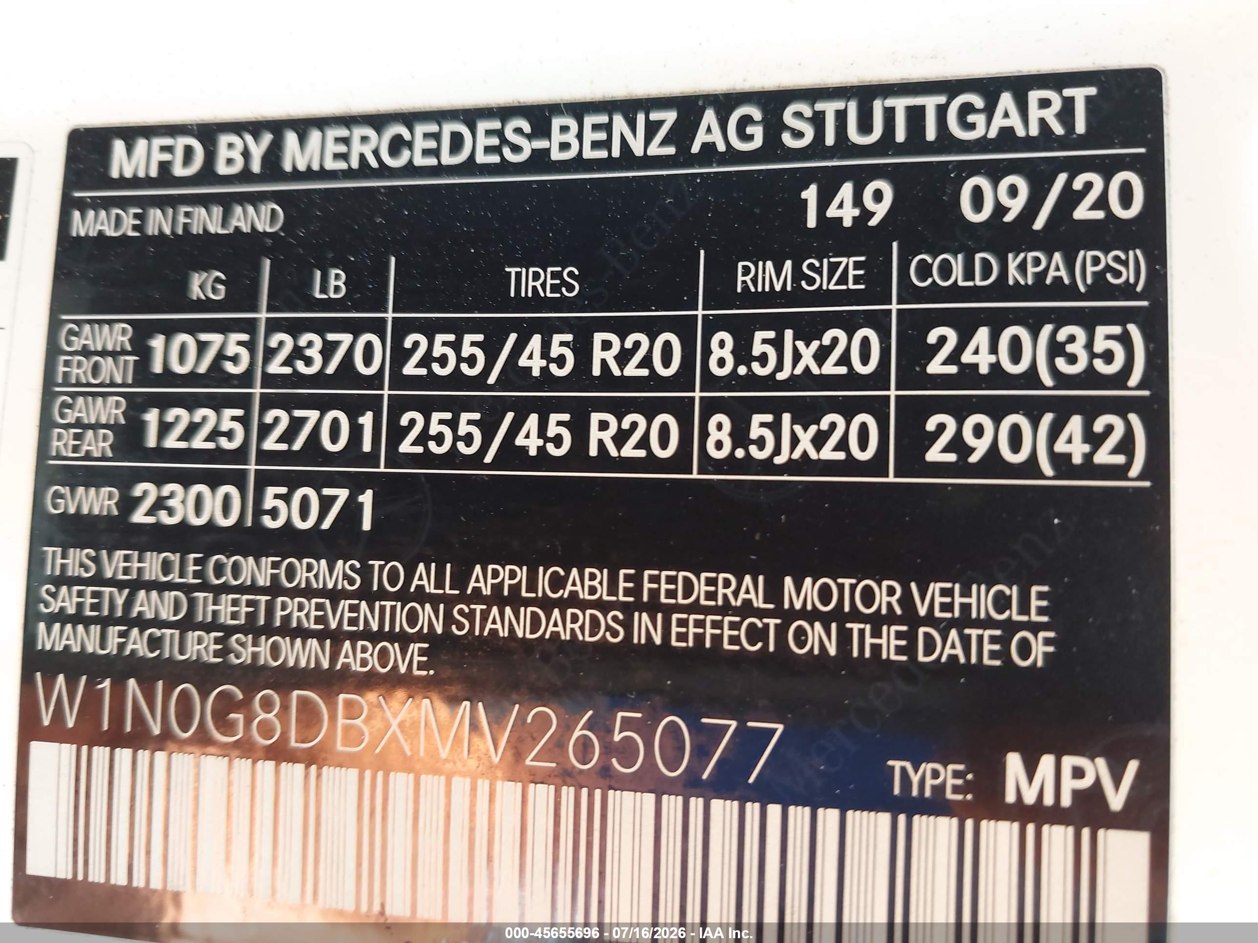 2021 MERCEDES-BENZ GLC 300 SUV