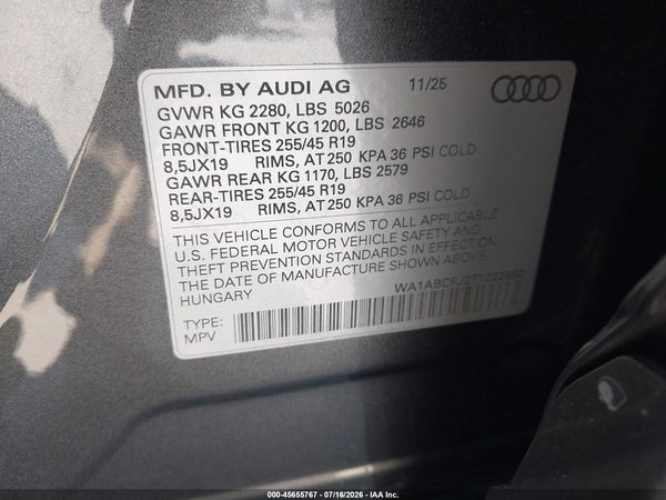 2026 AUDI Q3 TFSI QUATTRO S TRONIC