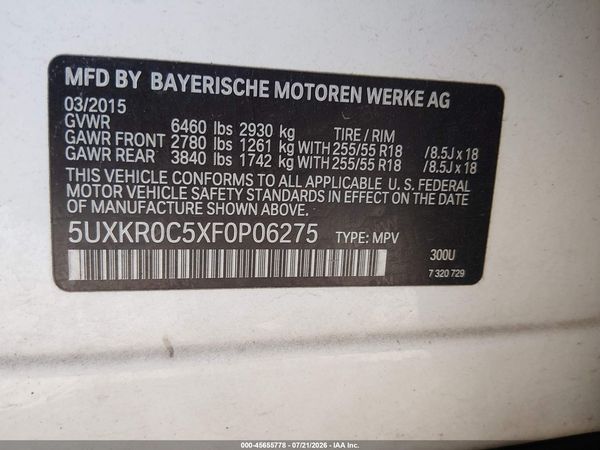 2015 BMW X5 XDRIVE35I