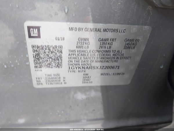2018 CADILLAC XT5 STANDARD