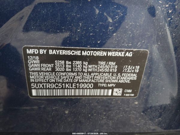 2019 BMW X3 XDRIVE30I