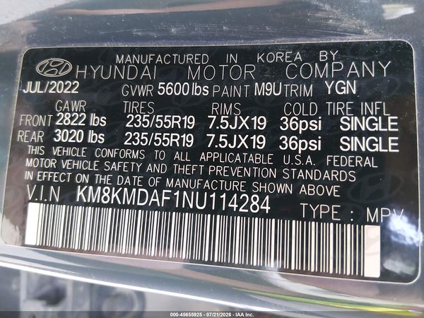 2022 HYUNDAI IONIQ 5 SE