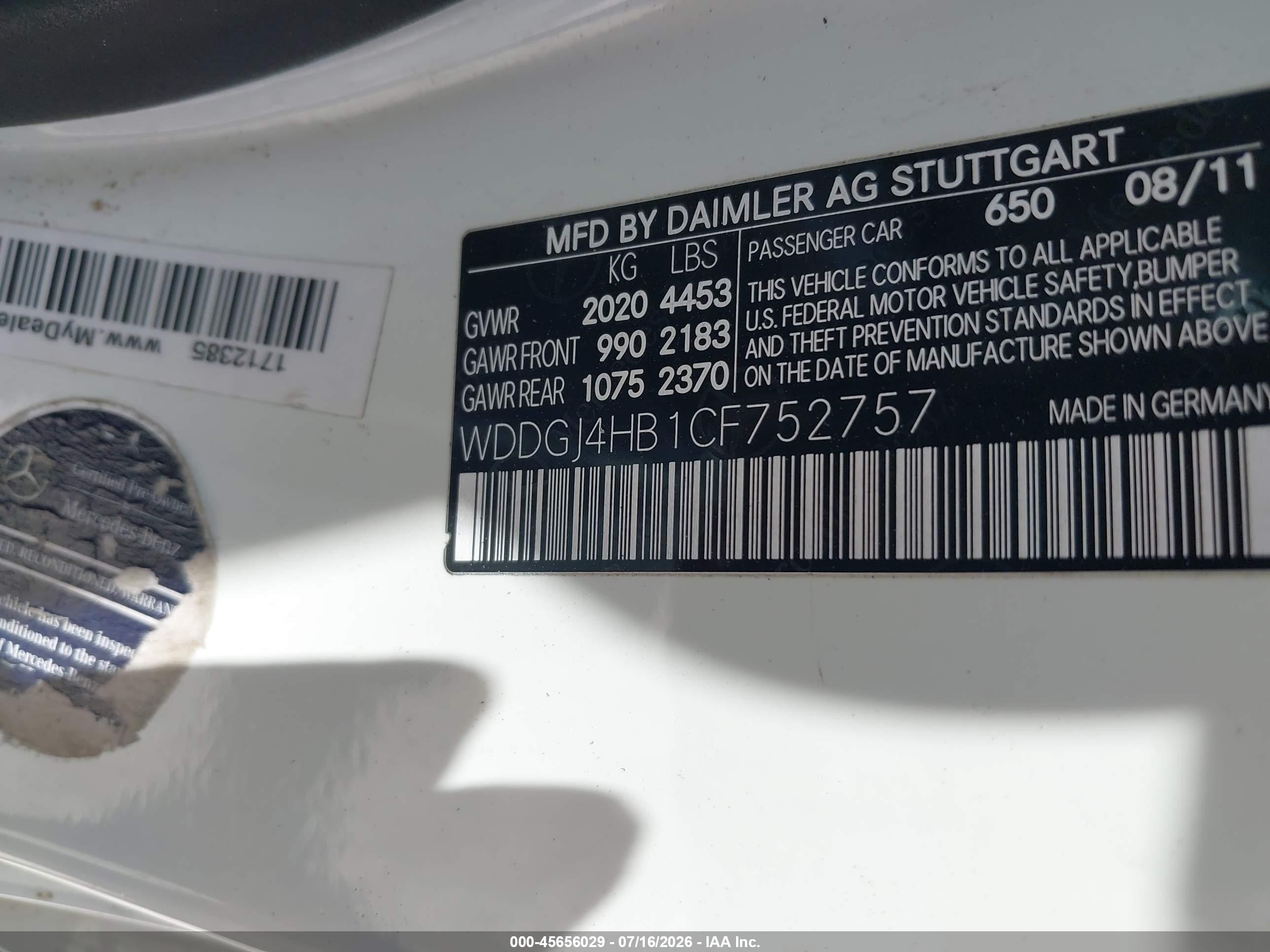 2012 MERCEDES-BENZ C 250 C250