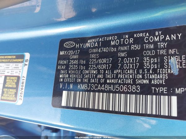 2017 HYUNDAI TUCSON SE