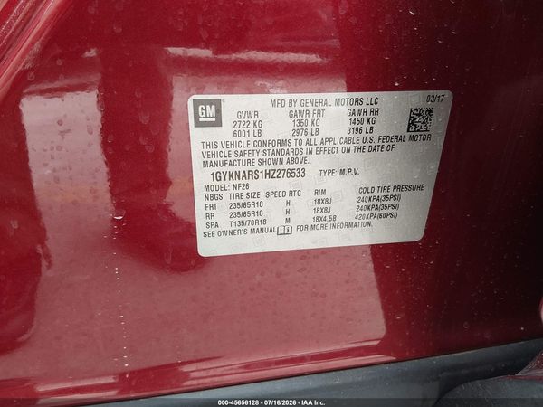 2017 CADILLAC XT5 STANDARD