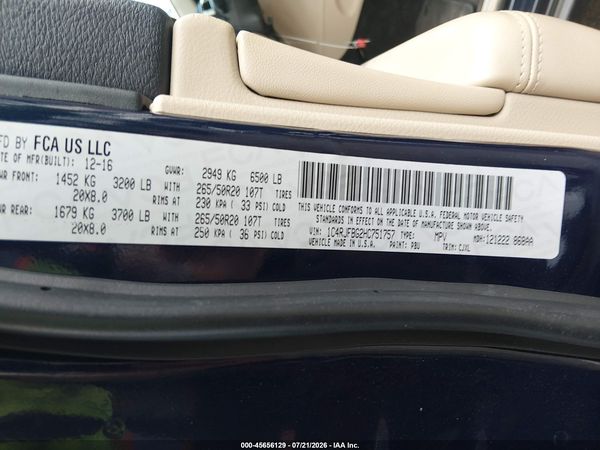 2017 JEEP GRAND CHEROKEE LIMITED