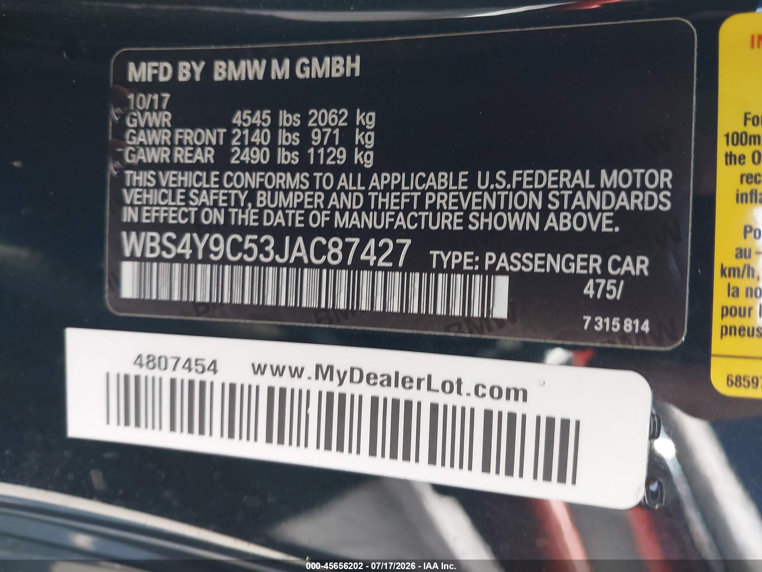 2018 BMW M4