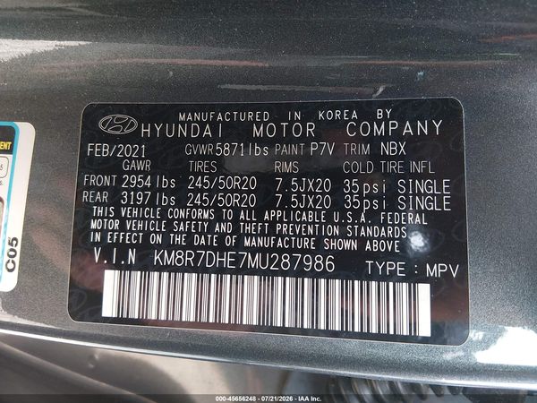 2021 HYUNDAI PALISADE CALLIGRAPHY