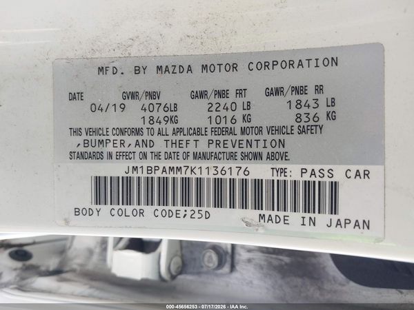2019 MAZDA MAZDA3 PREFERRED PACKAGE