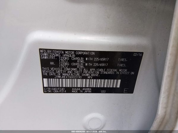 2016 TOYOTA RAV4 HYBRID XLE