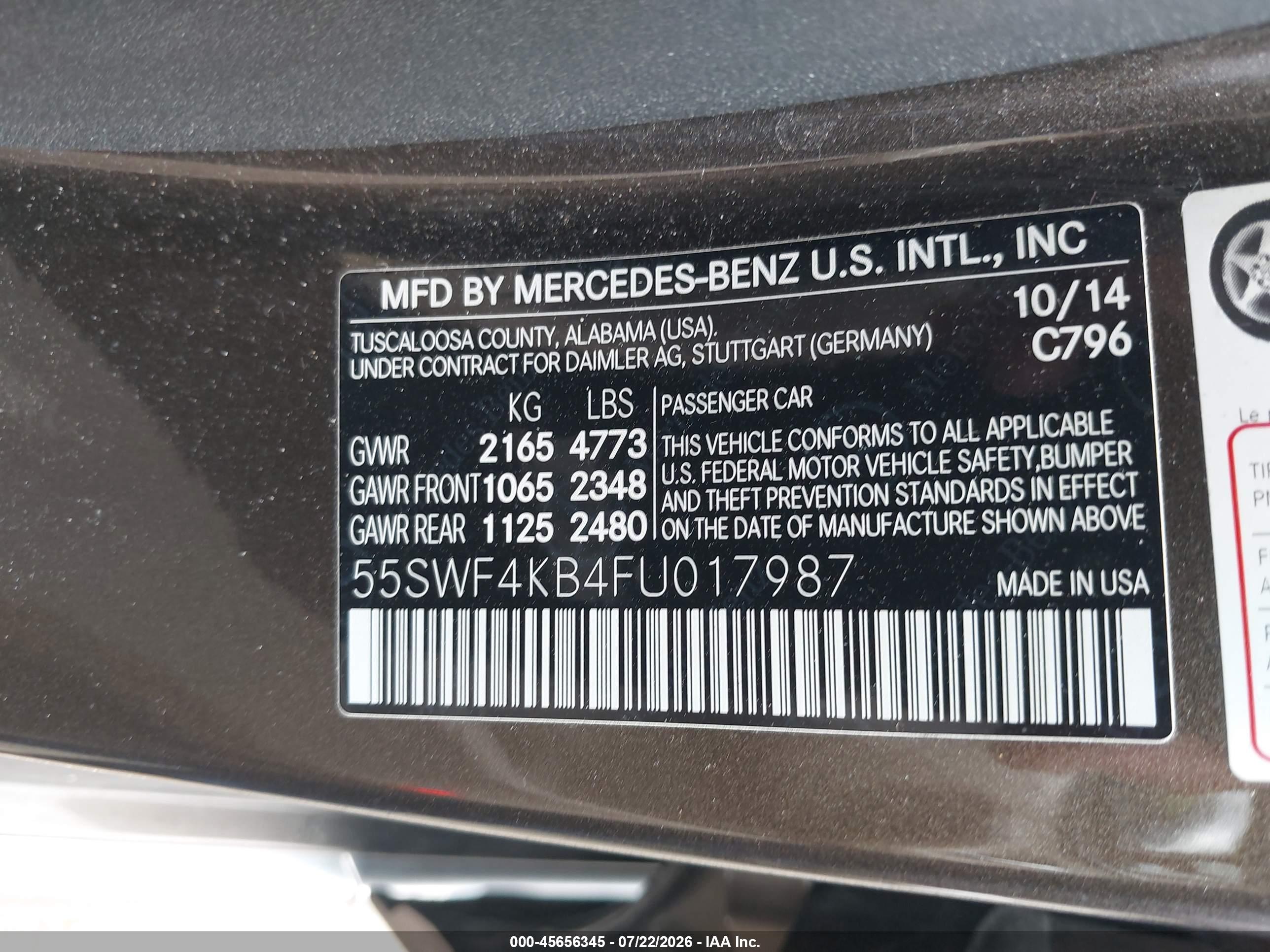 2015 MERCEDES-BENZ C 300 LUXURY 4MATIC