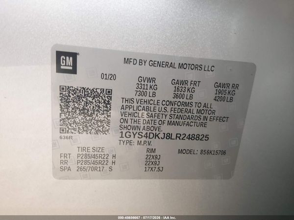 2020 CADILLAC ESCALADE 4WD PLATINUM