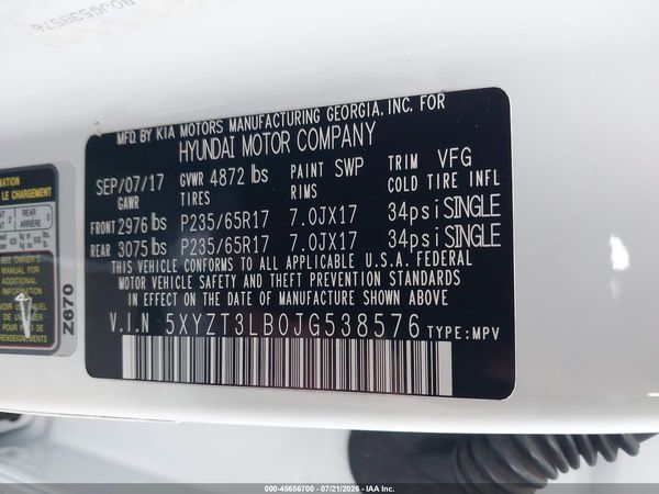 2018 HYUNDAI SANTA FE SPORT 2.4L