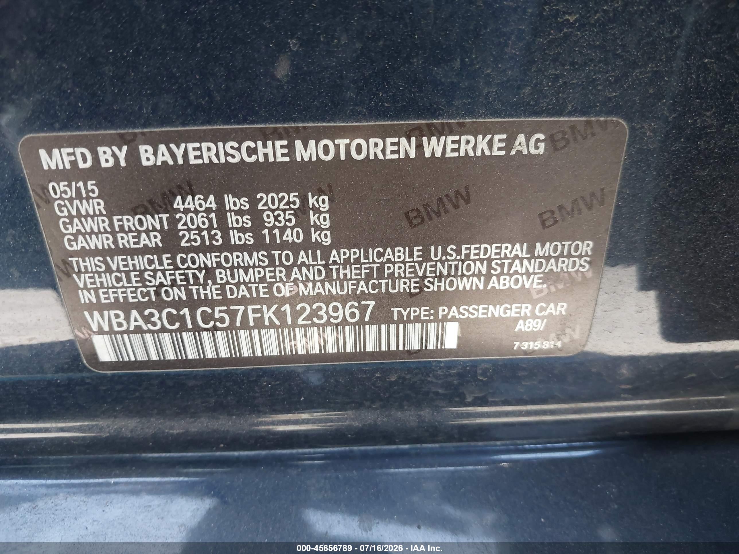 2015 BMW 328I