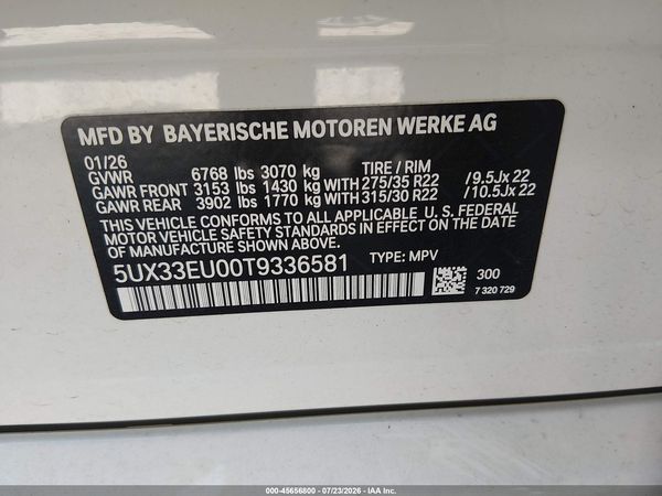 2026 BMW X5 M60I