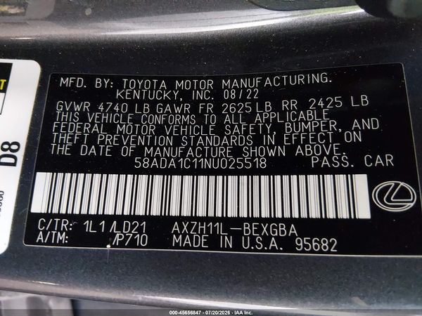 2022 LEXUS ES 300H 300h Premium