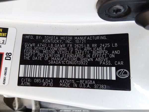 2022 LEXUS ES 300H 300h Premium