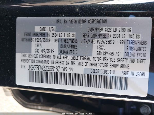 2025 MAZDA CX-5 2.5 TURBO PREMIUM
