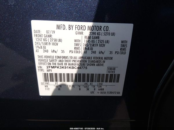 2019 FORD EDGE TITANIUM