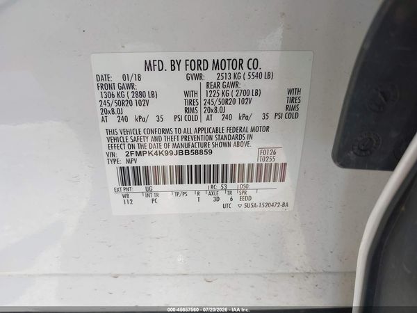 2018 FORD EDGE TITANIUM