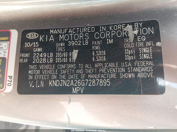 2016 KIA SOUL Plus