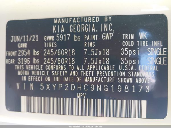 2022 KIA TELLURIDE LX