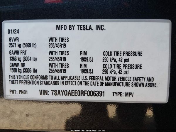 2024 TESLA MODEL Y