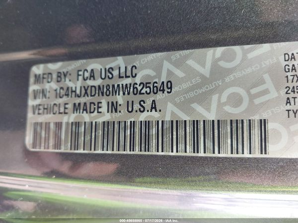2021 JEEP WRANGLER UNLIMITED SPORT S 4X4