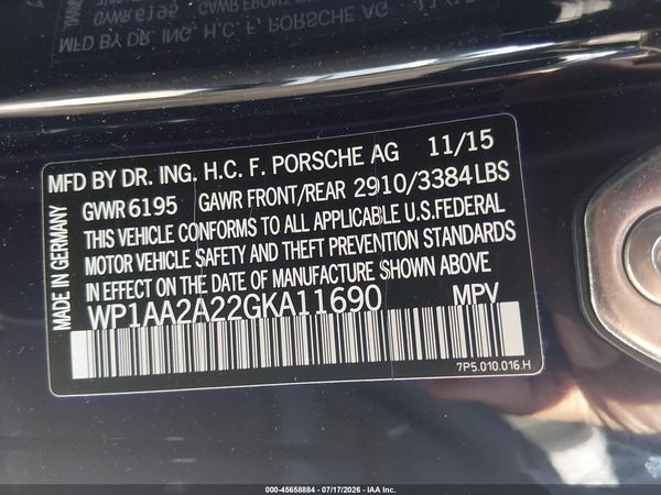 2016 PORSCHE CAYENNE