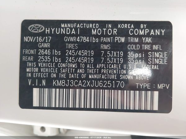 2018 HYUNDAI TUCSON VALUE