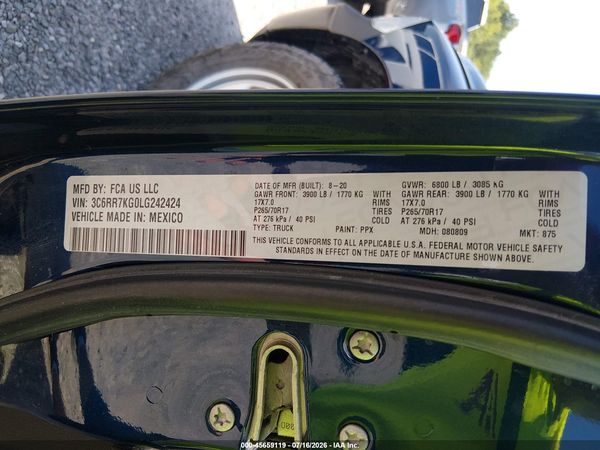 2020 RAM 1500 CLASSIC TRADESMAN  4X4 5'7 BOX