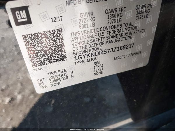 2018 CADILLAC XT5 LUXURY