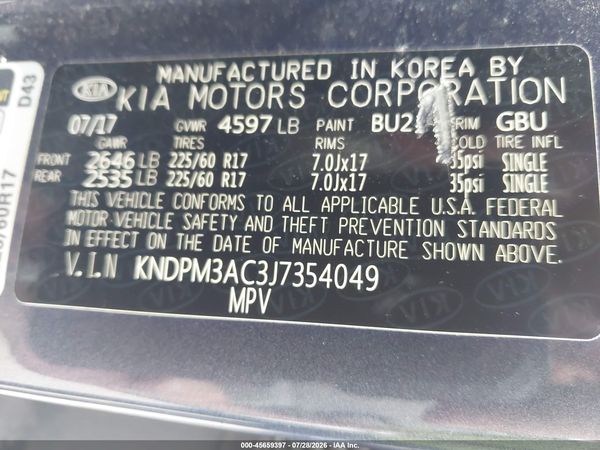 2018 KIA SPORTAGE LX