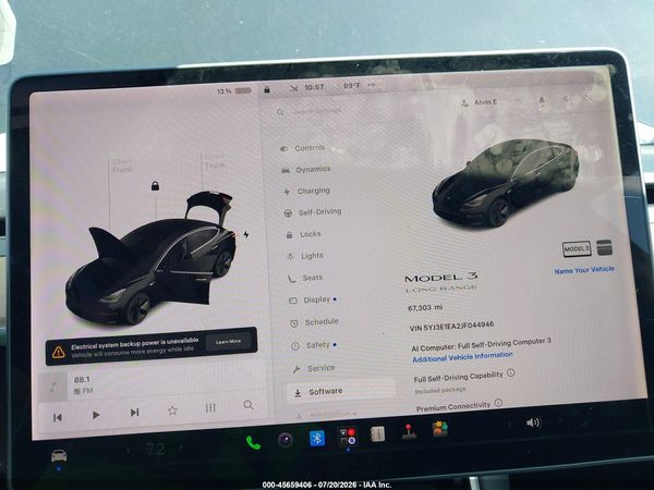 2018 TESLA MODEL 3 LONG RANGE/MID RANGE