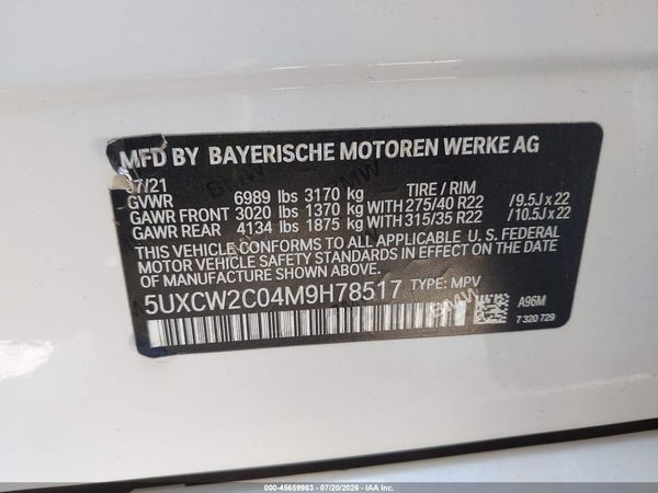 2021 BMW X7 XDRIVE40I