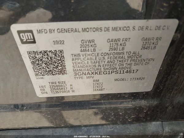 2023 CHEVROLET EQUINOX FWD LT — I9