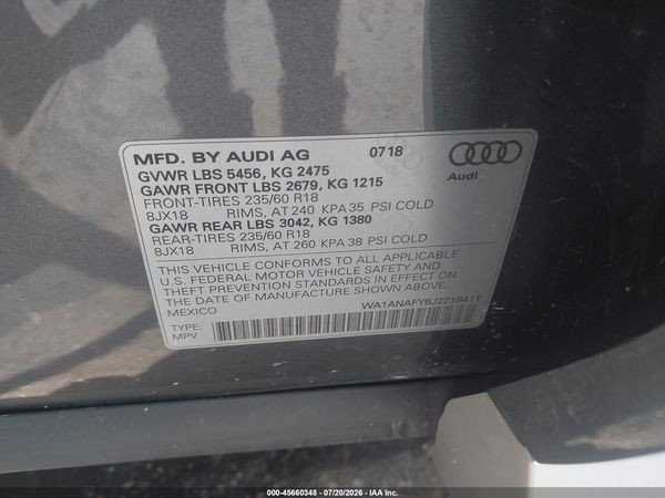 2018 AUDI Q5 2.0T PREMIUM