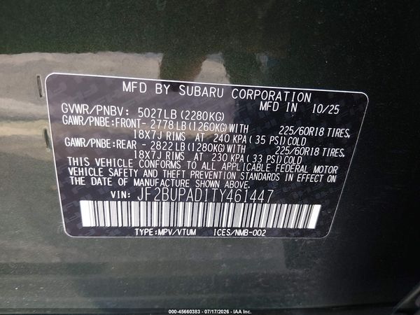 2026 SUBARU OUTBACK PREMIUM