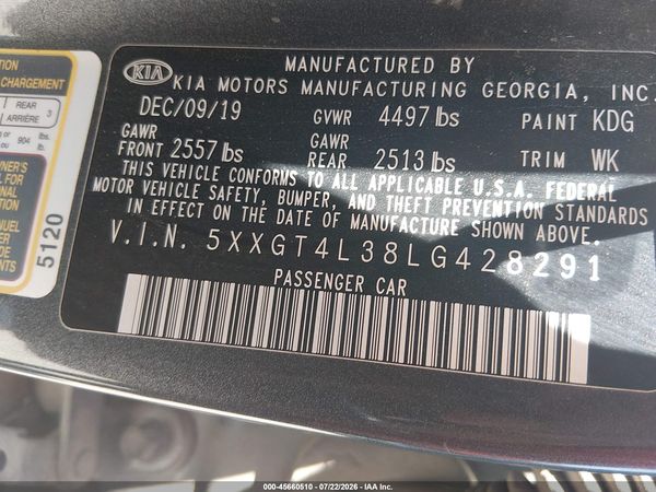 2020 KIA OPTIMA LX