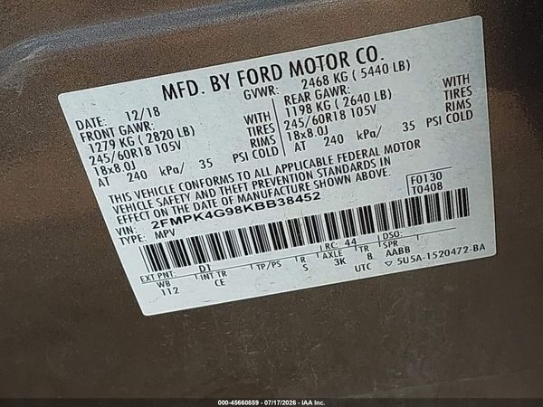 2019 FORD EDGE SE