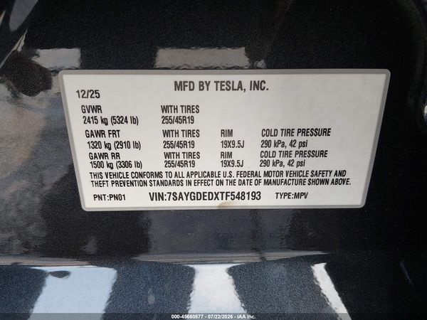 2026 TESLA MODEL Y