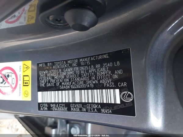 2016 LEXUS ES 350