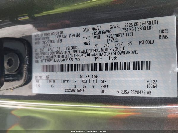 2025 FORD F-150 XL