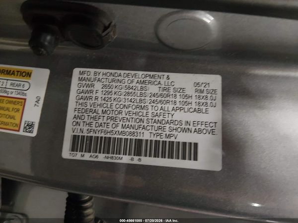 2021 HONDA PILOT AWD EX-L