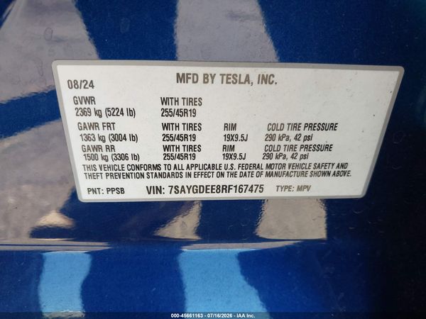 2024 TESLA MODEL Y