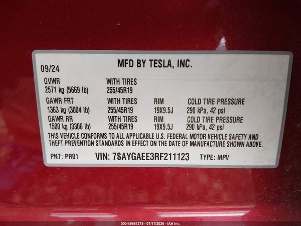 2024 TESLA MODEL Y