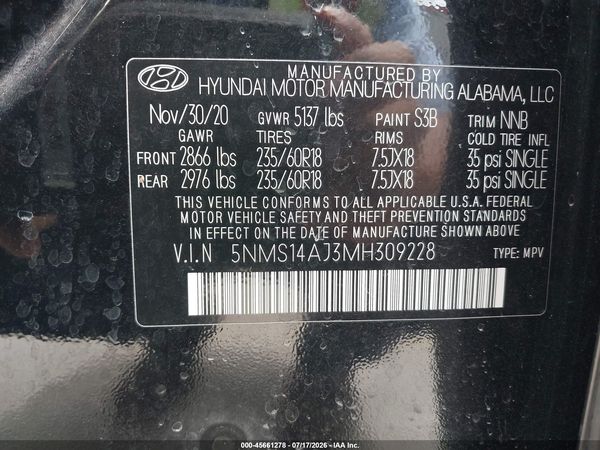 2021 HYUNDAI SANTA FE SE