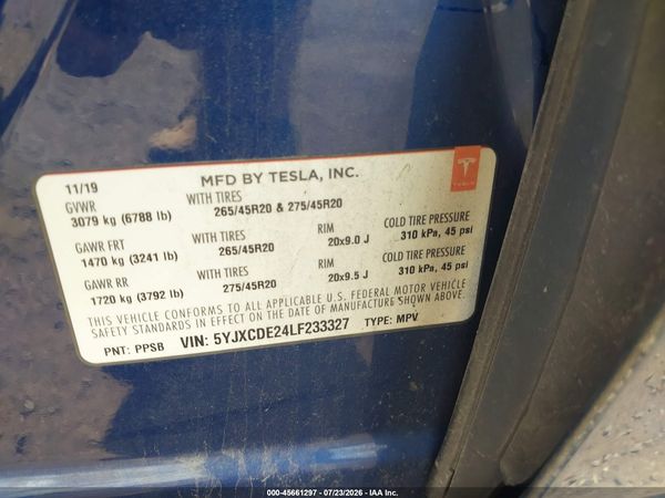 2020 TESLA MODEL X