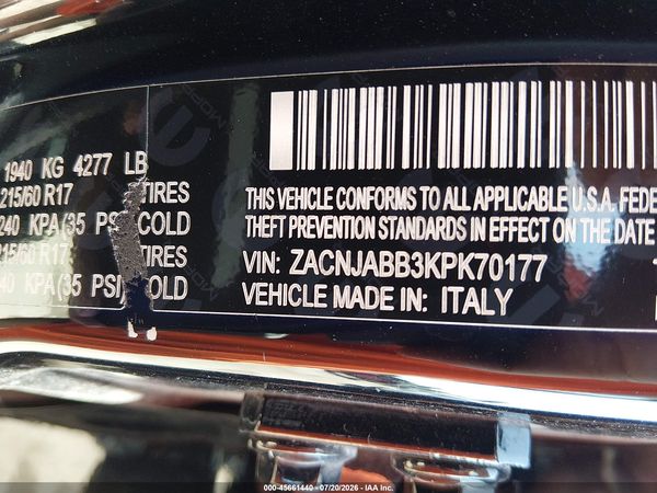 2019 JEEP RENEGADE LATITUDE FWD